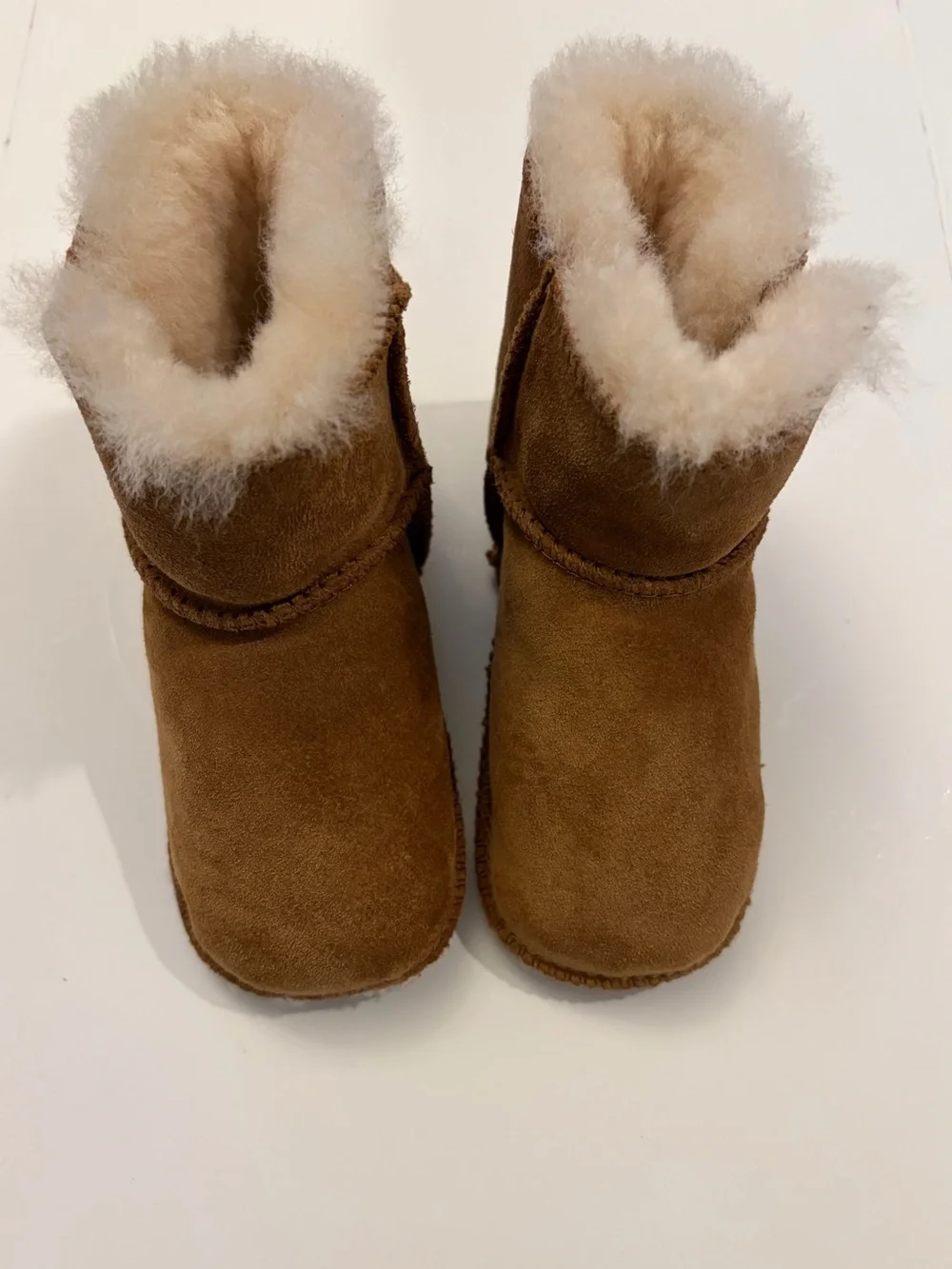UGG Chestnut Suede Shearling Booties - Toddler / Baby Size Large